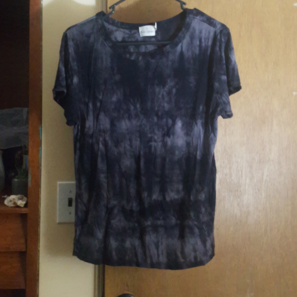 FINAL PRICE Black acid washed short sleeve shirt